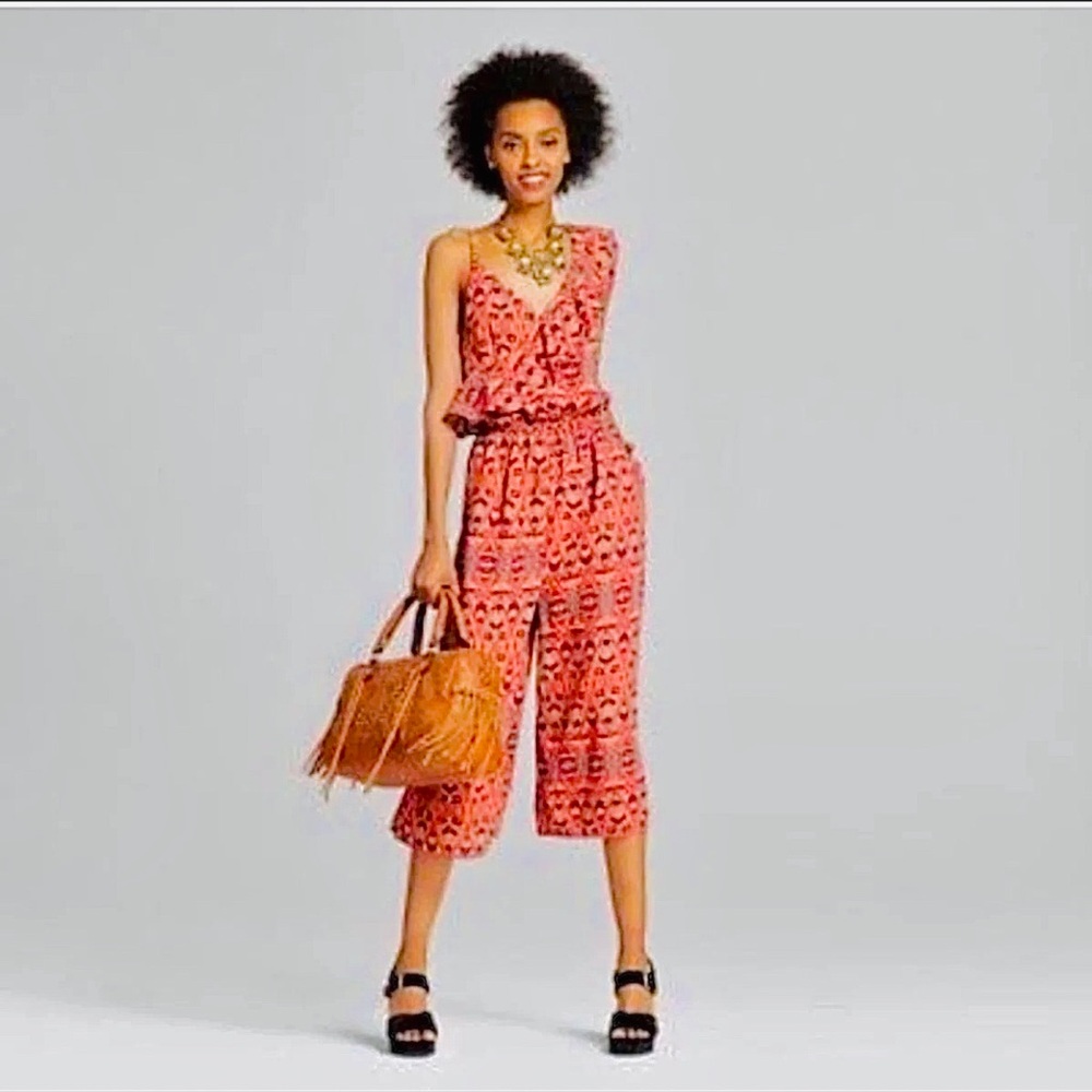 Xhilaration One Shoulder Ruffle Jumpsuit size M